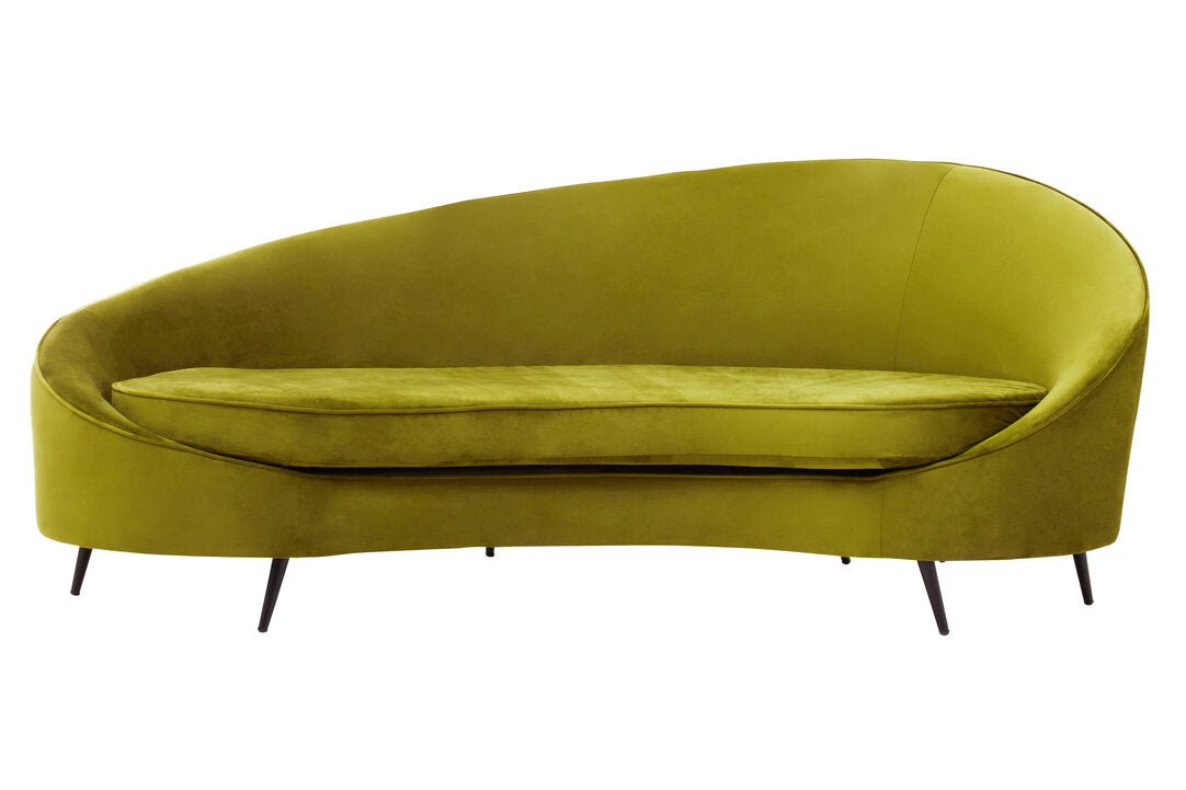 Brooklyn Three Seat Velvet Sofa Olive 