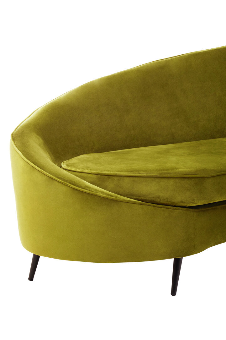 Brooklyn Three Seat Olive Velvet Sofa