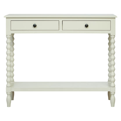 Savoy Two Drawer Bobble Detail Wooden Console Table 