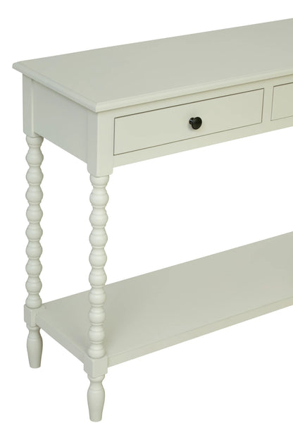 Savoy Two Drawer Bobble Detail Wooden Console Table 