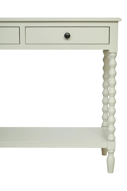 Savoy Two Drawer Bobble Detail Wooden Console Table 