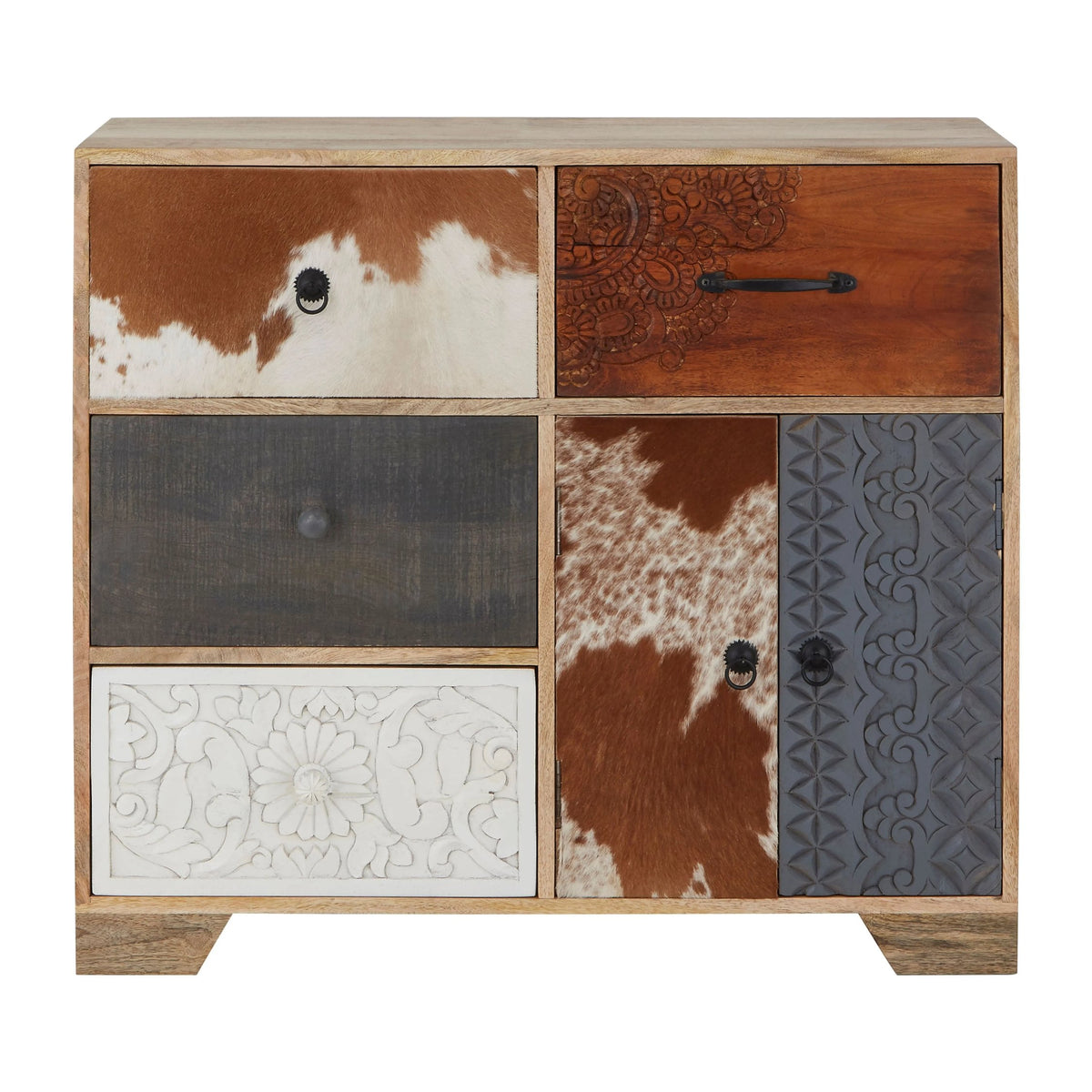 Bolton Mango Wood and Leather Sideboard