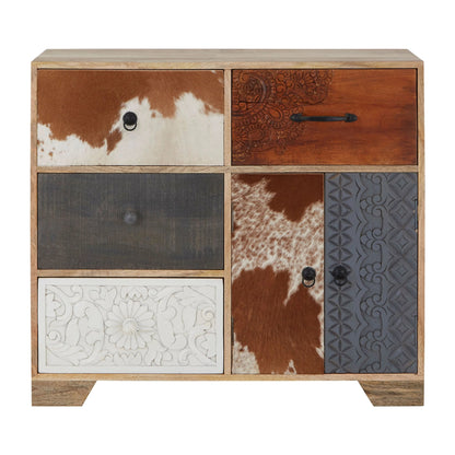Bolton Mango Wood and Leather Sideboard