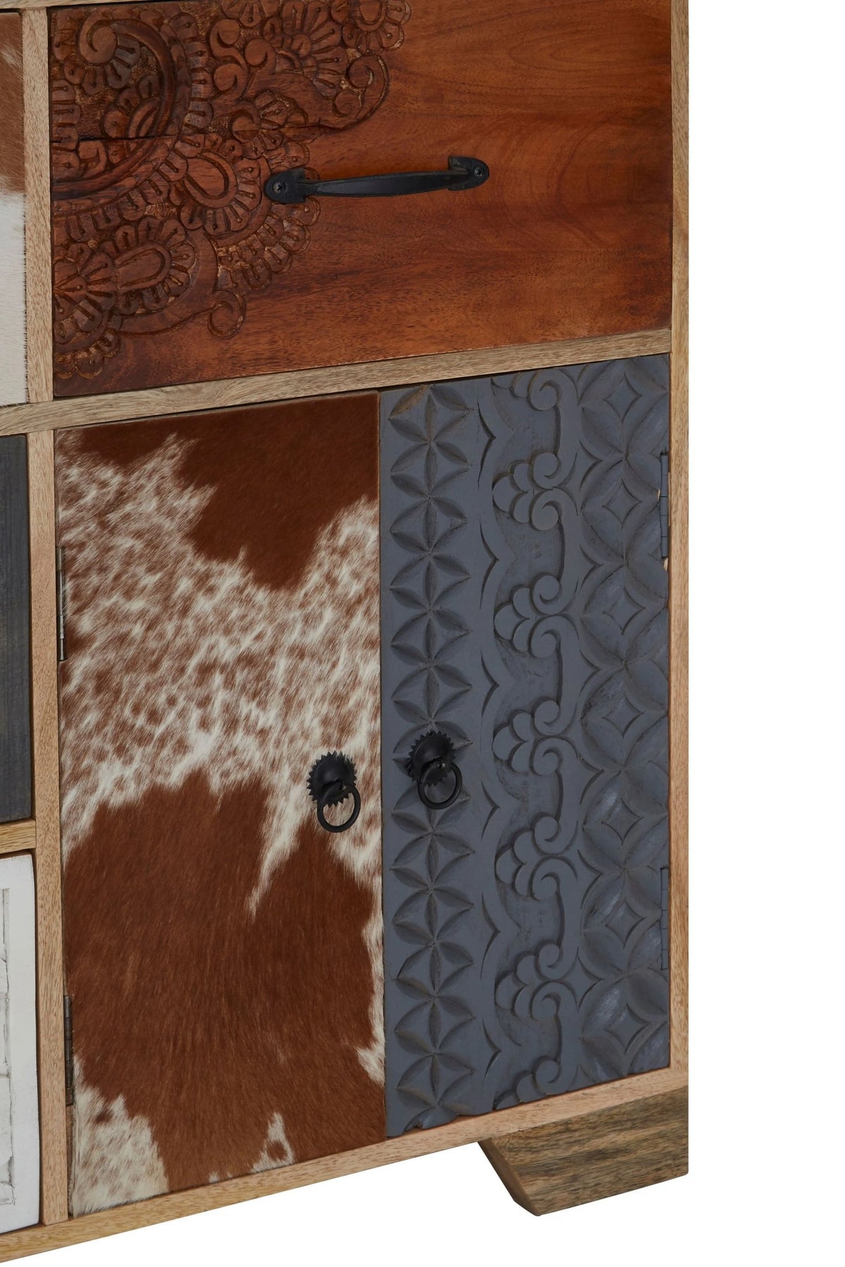 Bolton Mango Wood and Leather Sideboard
