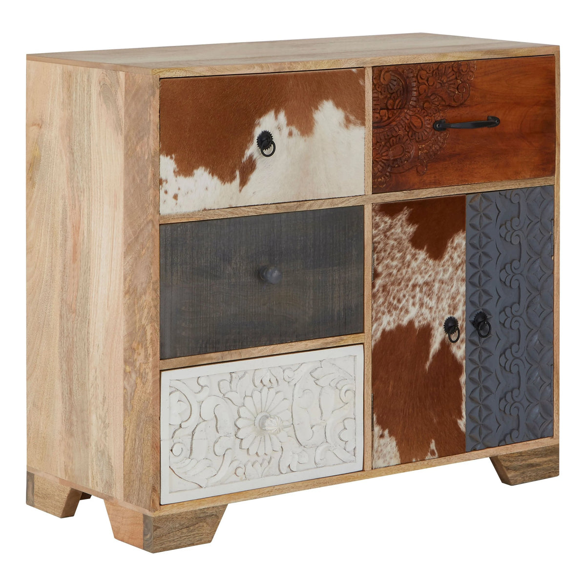 Bolton Mango Wood and Leather Sideboard