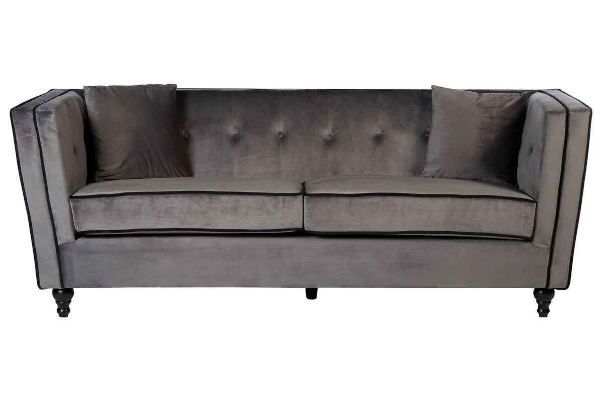 Notting 3 Seat Velvet Sofa #colour_grey