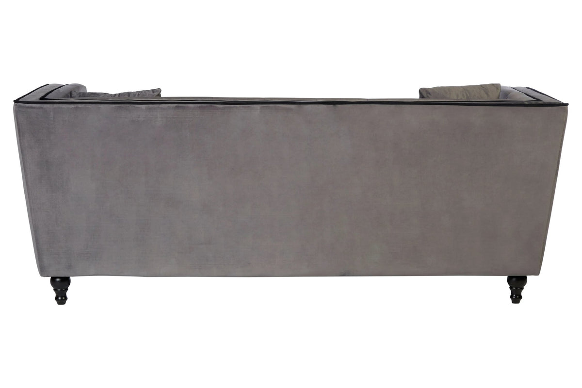 Notting 3 Seat Velvet Sofa #colour_grey