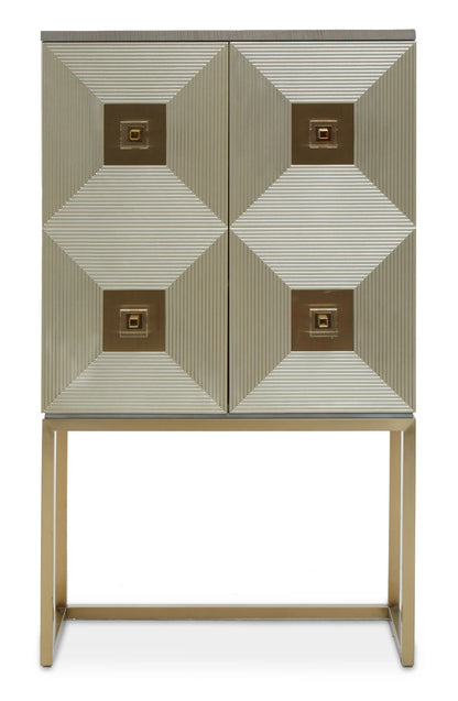 Truro Grey and Champagne Finish Cabinet