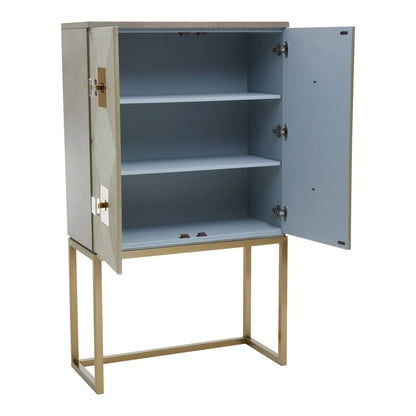 Truro Grey and Champagne Finish Cabinet