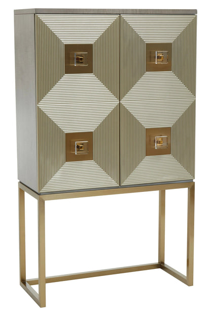 Truro Grey and Champagne Finish Cabinet