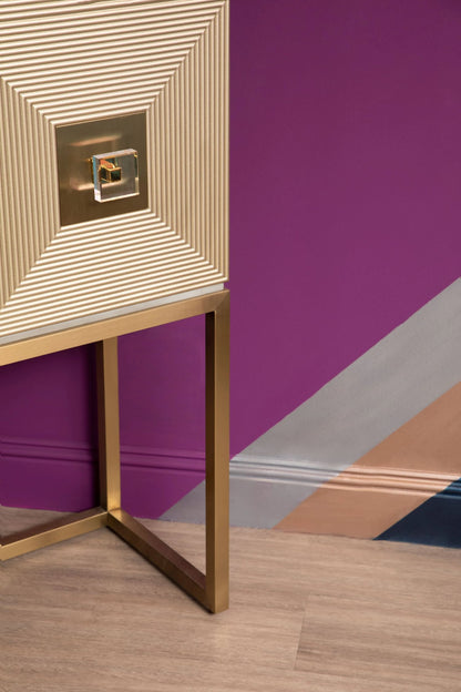 Truro Grey and Champagne Finish Cabinet
