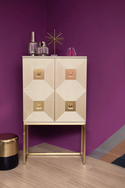 Truro Grey and Champagne Finish Cabinet