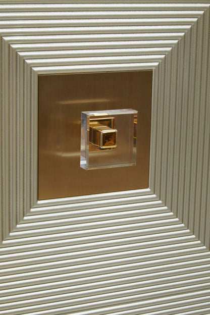 Truro Grey and Champagne Finish Cabinet