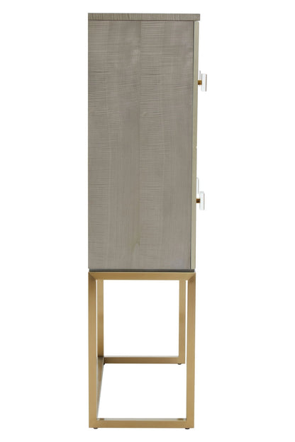 Truro Grey and Champagne Finish Cabinet
