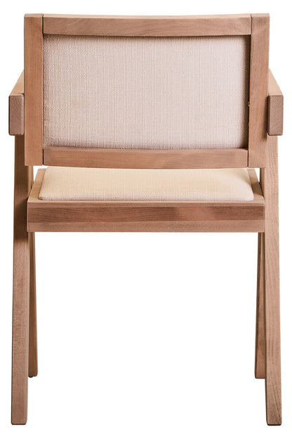 Stirling Ivory Fabric and Grey Wash Beech Wood Dining Chair