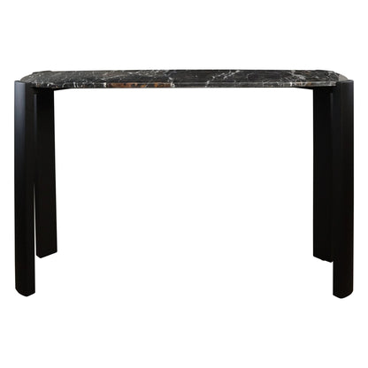 Yarm Marble Top and Acacia Wood Console Table 