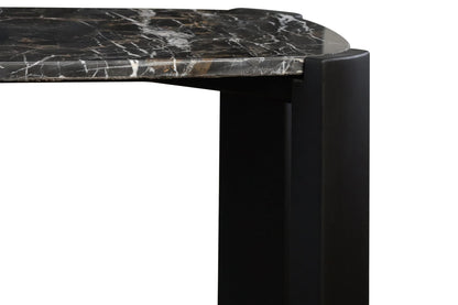 Yarm Marble Top and Acacia Wood Console Table 