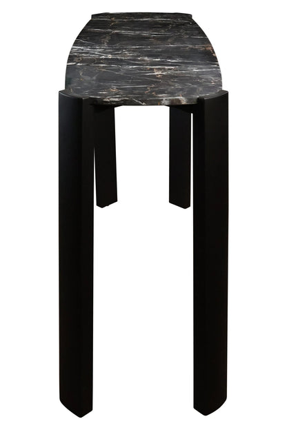 Yarm Marble Top and Acacia Wood Console Table 