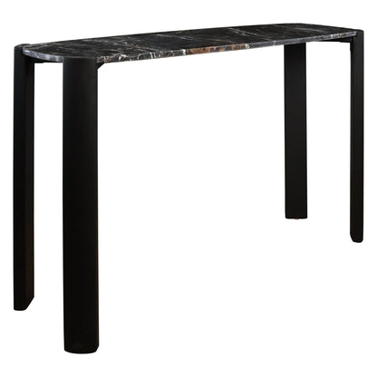 Yarm Marble Top and Acacia Wood Console Table 