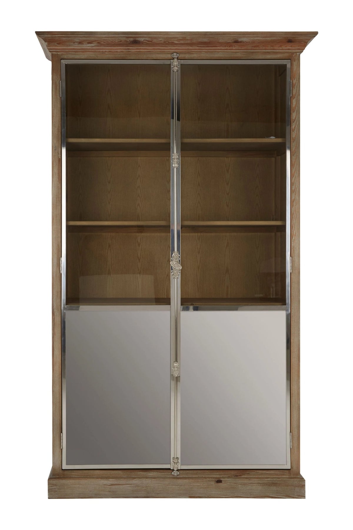 Notting White Washed Pine Wood 2 Door Cabinet