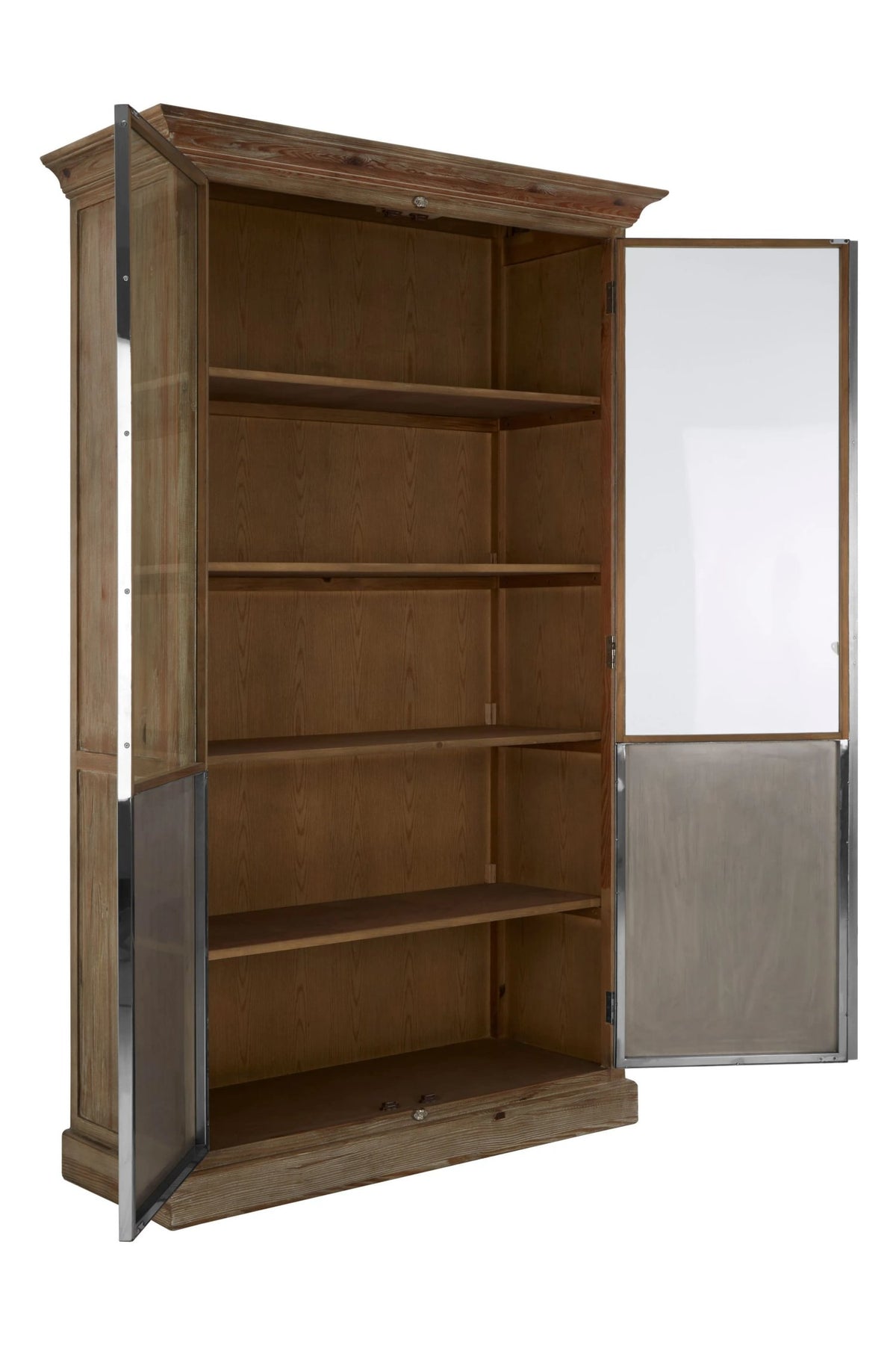 Notting White Washed Pine Wood 2 Door Cabinet