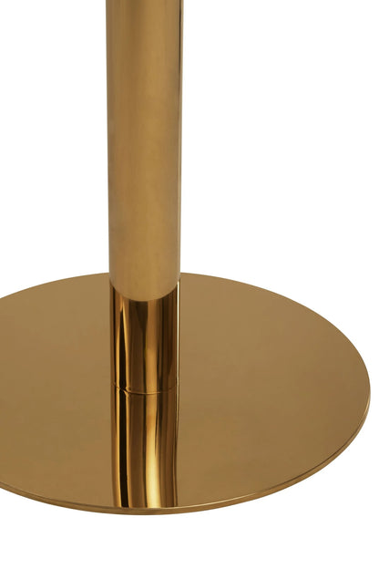 Devon Round Marble Dining Table with Gold Base