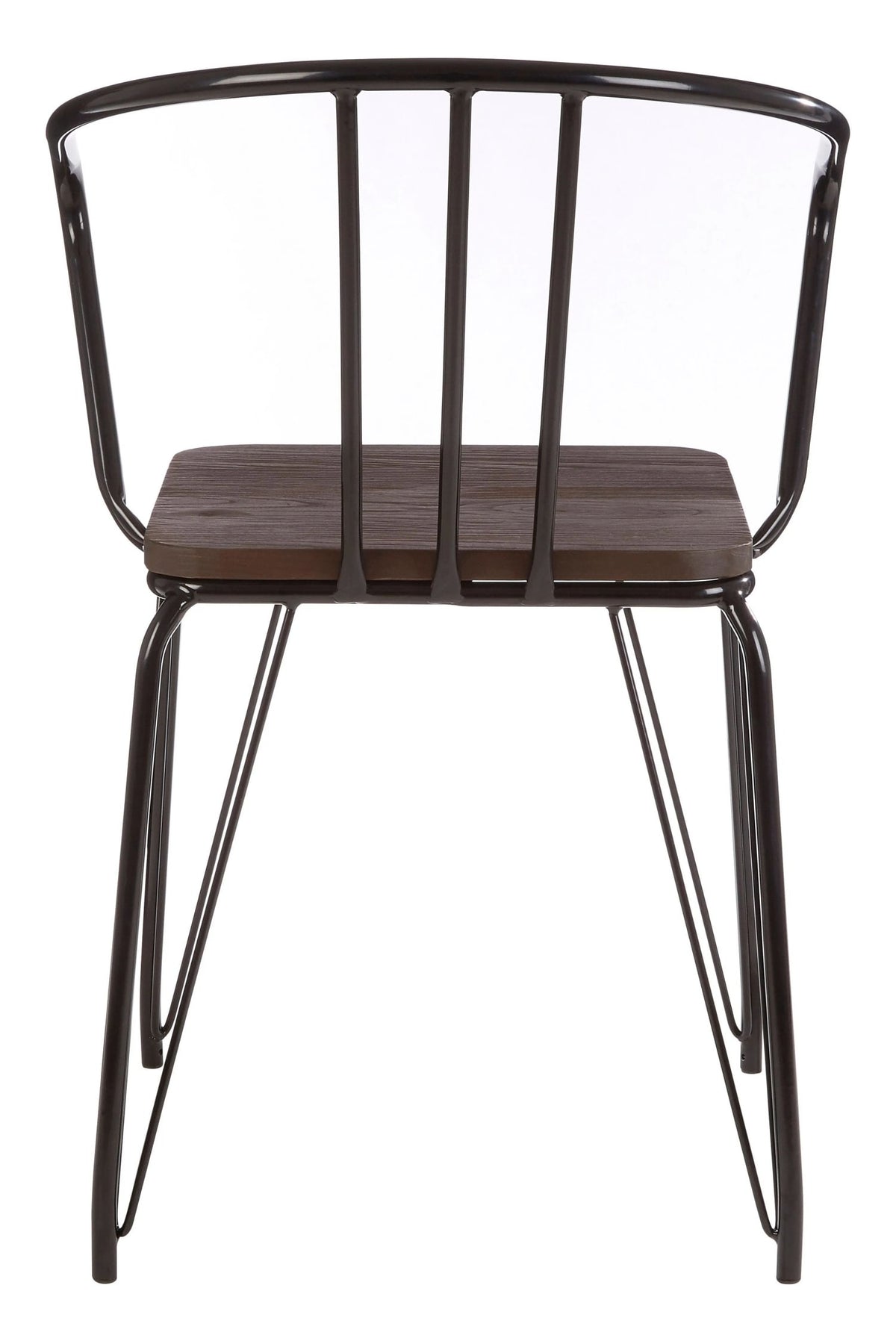 Madison Black Metal and Elm Wood Armchair