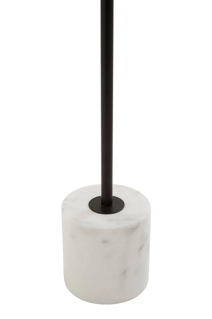 Siena Two Light Black Floor Lamp with Marble Base