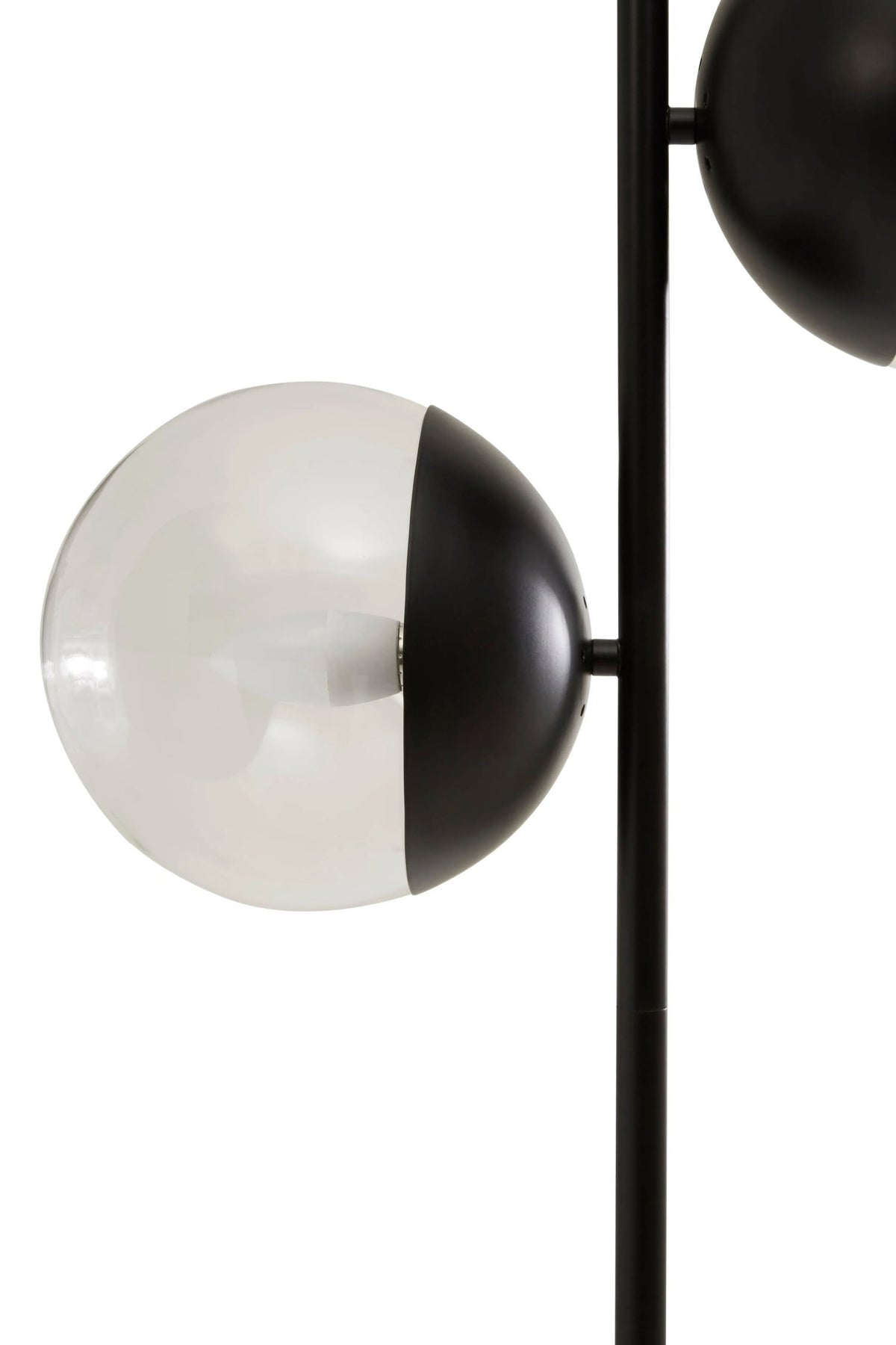 Siena Two Light Black Floor Lamp with Marble Base