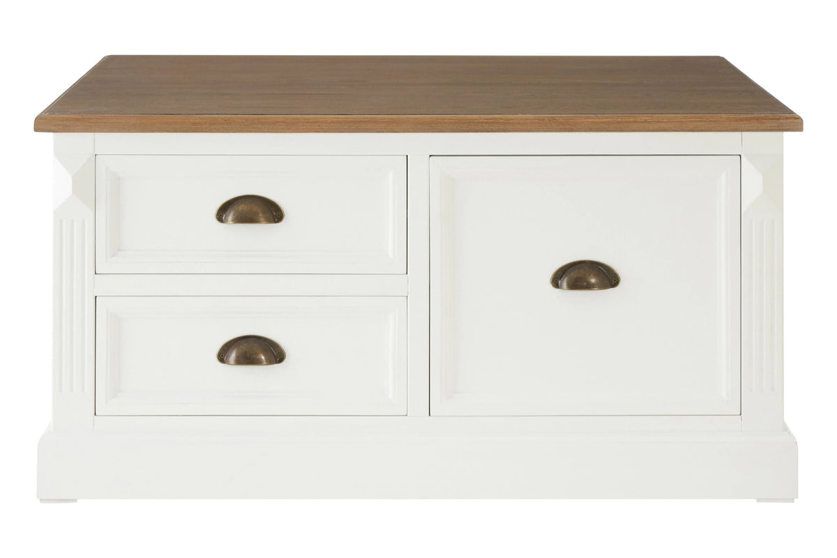 Hadleigh Square Coffee Table with Drawers