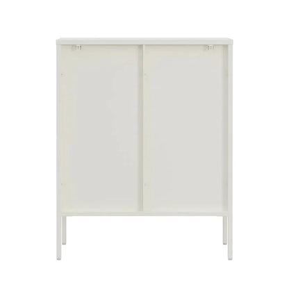 Ashford Metal and Fluted Glass Door Cabinet 