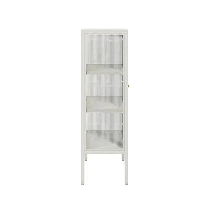 Ashford Metal and Fluted Glass Door Cabinet 