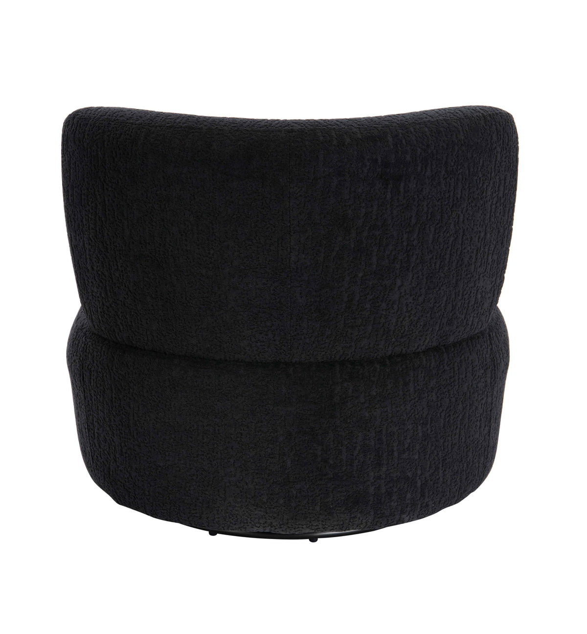 Bayswater Black Textured Curved Swivel Lounge Chair
