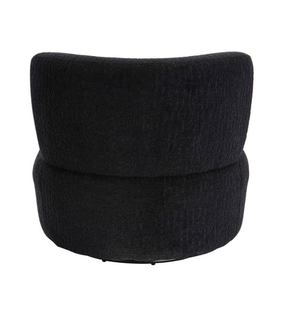 Bayswater Black Textured Curved Swivel Lounge Chair