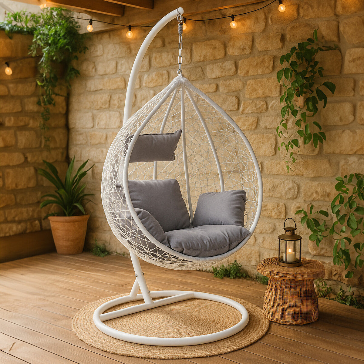 Bristol Rattan Effect Hanging Chair 