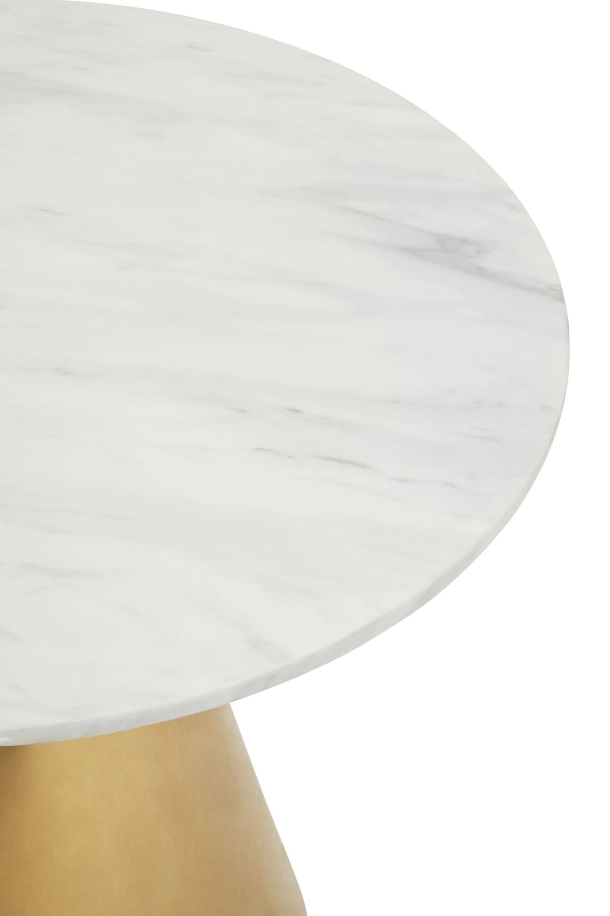 Devon White Marble Top Round Dining Table