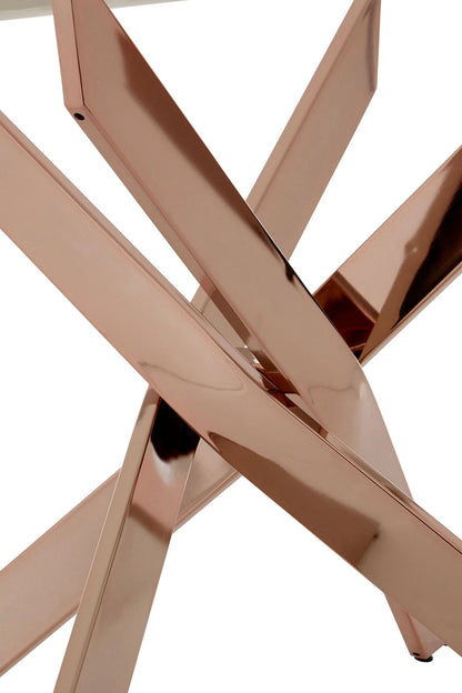Aurora Rectangular Rose Gold Dining Table