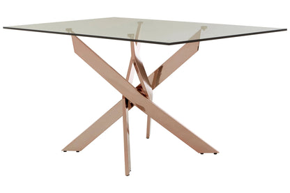 Aurora Rectangular Rose Gold Dining Table