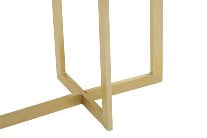 Regent 3 Tier Wooden Console Table with Gold Frame