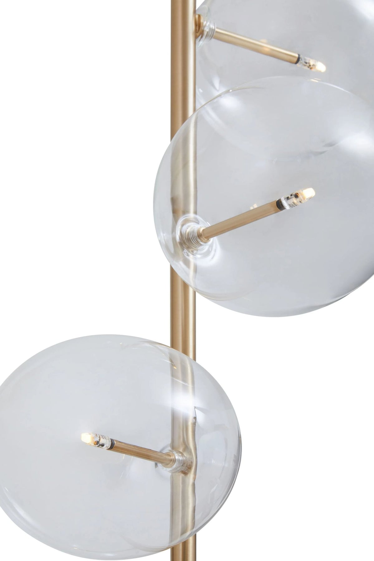Cambridge Marble and 5 Bulb Floor Lamp #colour_black-brass
