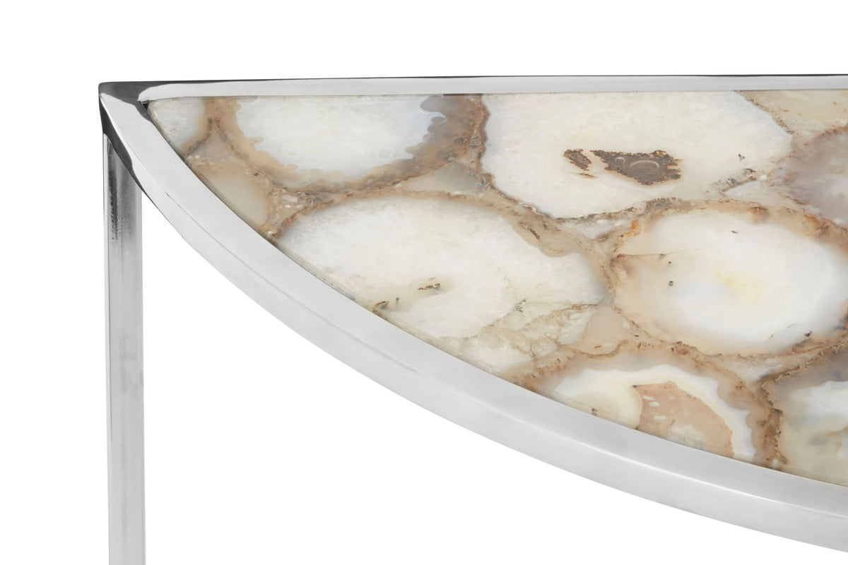Loxley Agate and Half Moon Console Table 