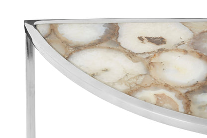 Loxley Agate and Half Moon Console Table 