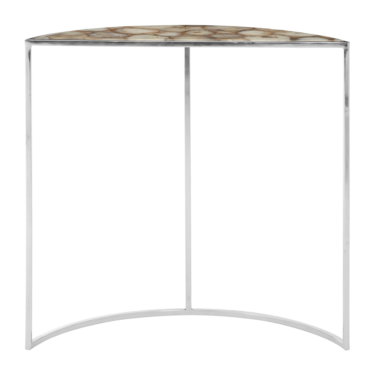 Loxley Agate and Half Moon Console Table 