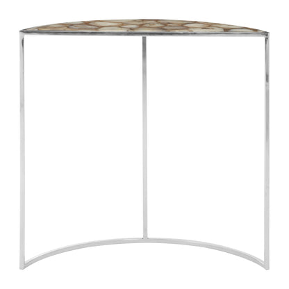 Loxley Agate and Half Moon Console Table 