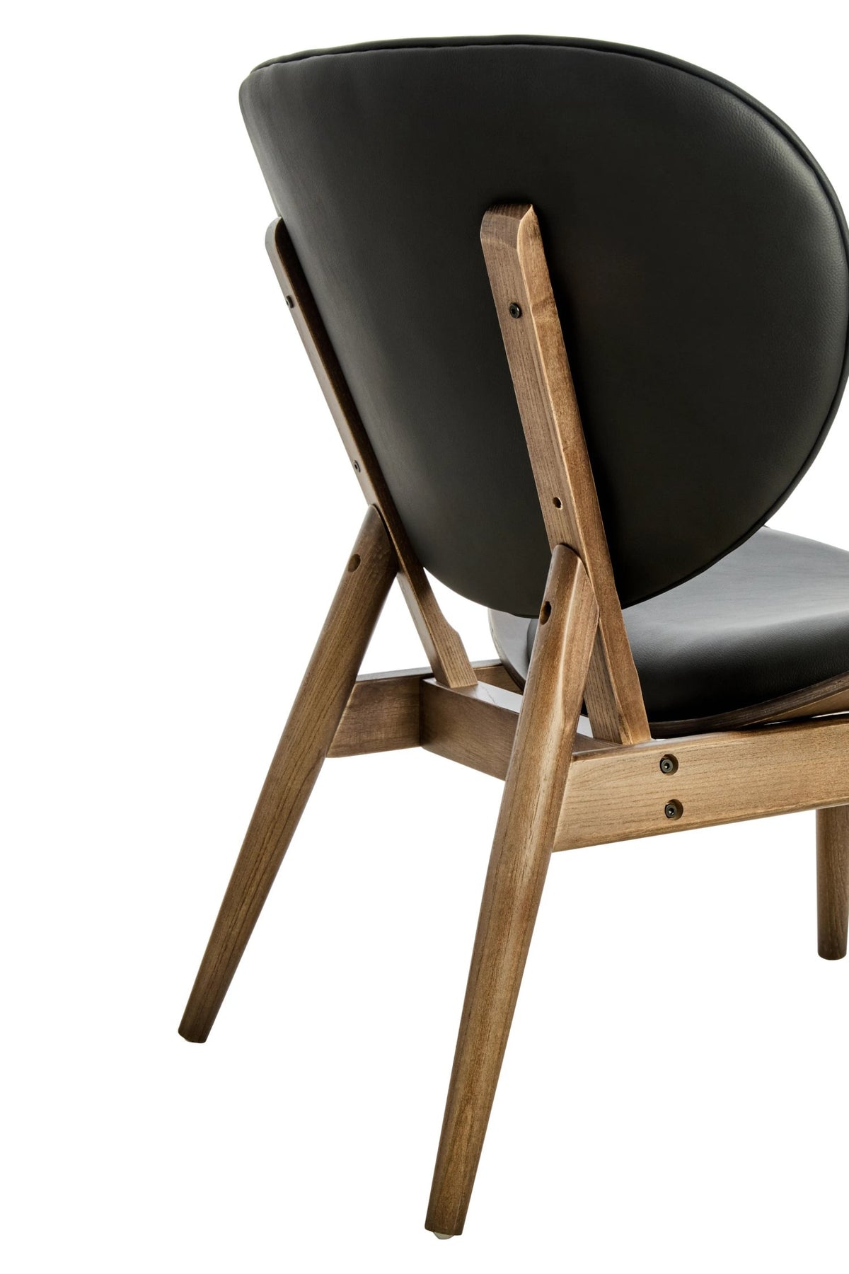 Harrogate Chair with Elm Wood Frame #colour_black-leather-effect