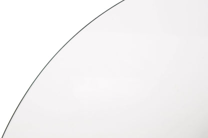 Halifax Round Glass Dining Table with Silver Finish Legs