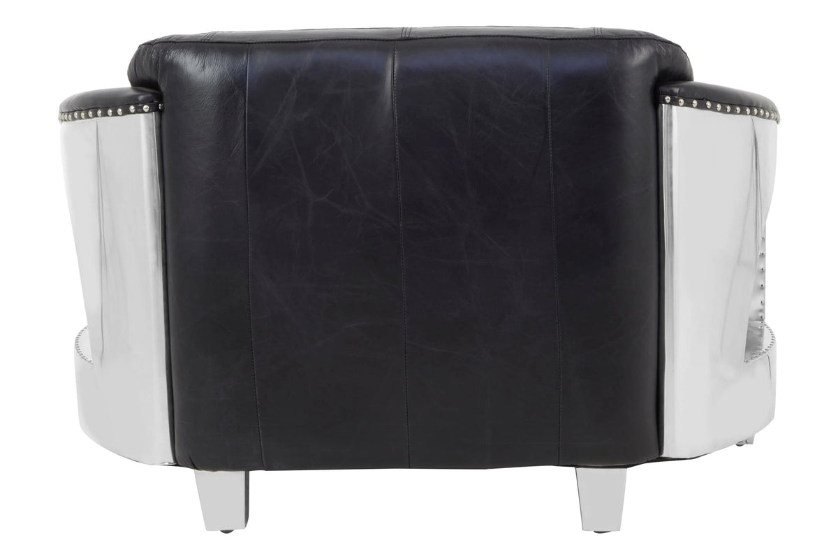 Verona 2 Seat Black Leather Sofa