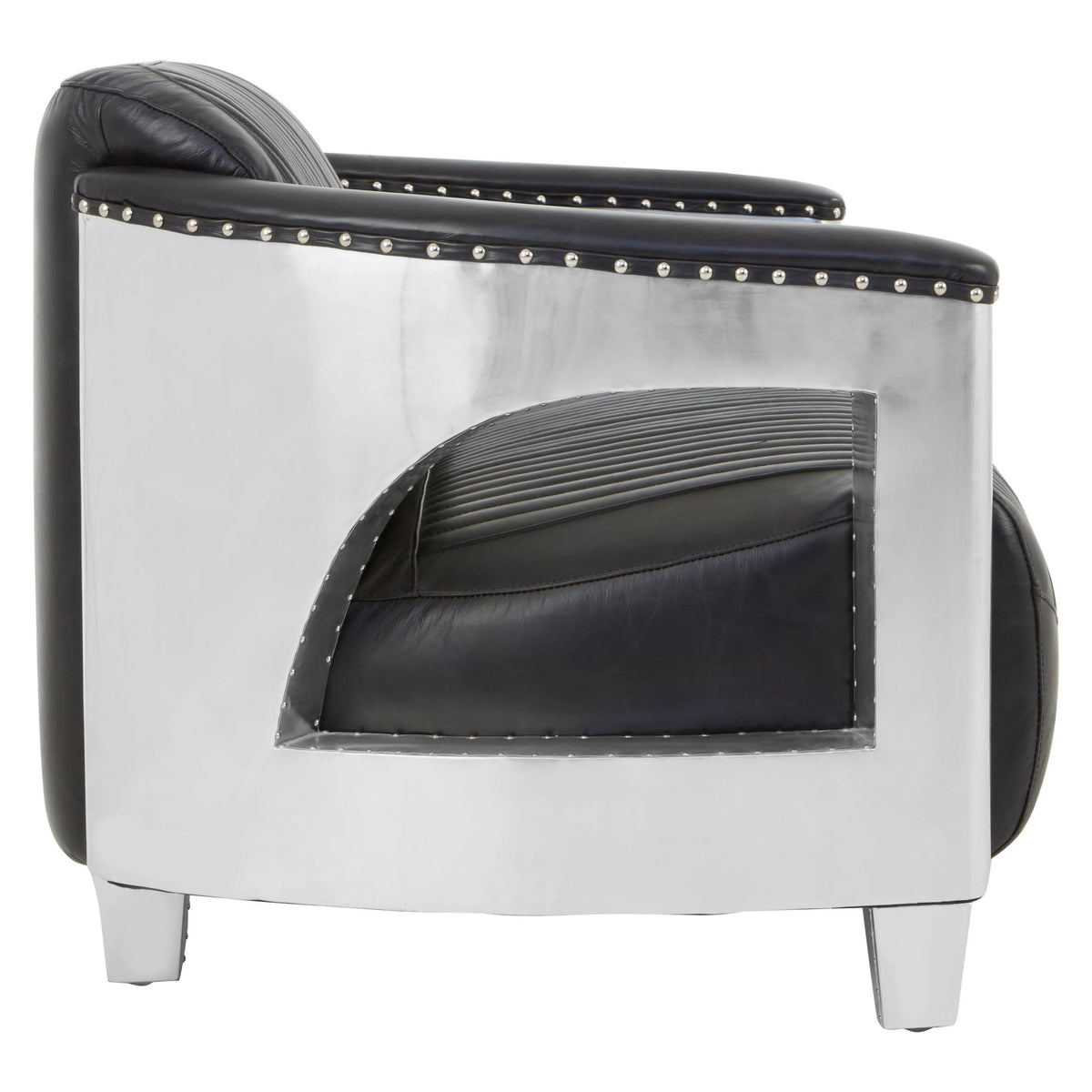 Verona 2 Seat Black Leather Sofa