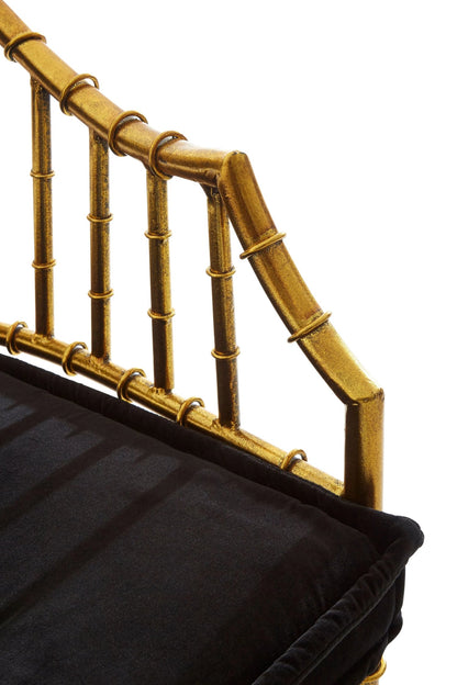 Balmoral Gold Bamboo Design Frame Accent Armchair