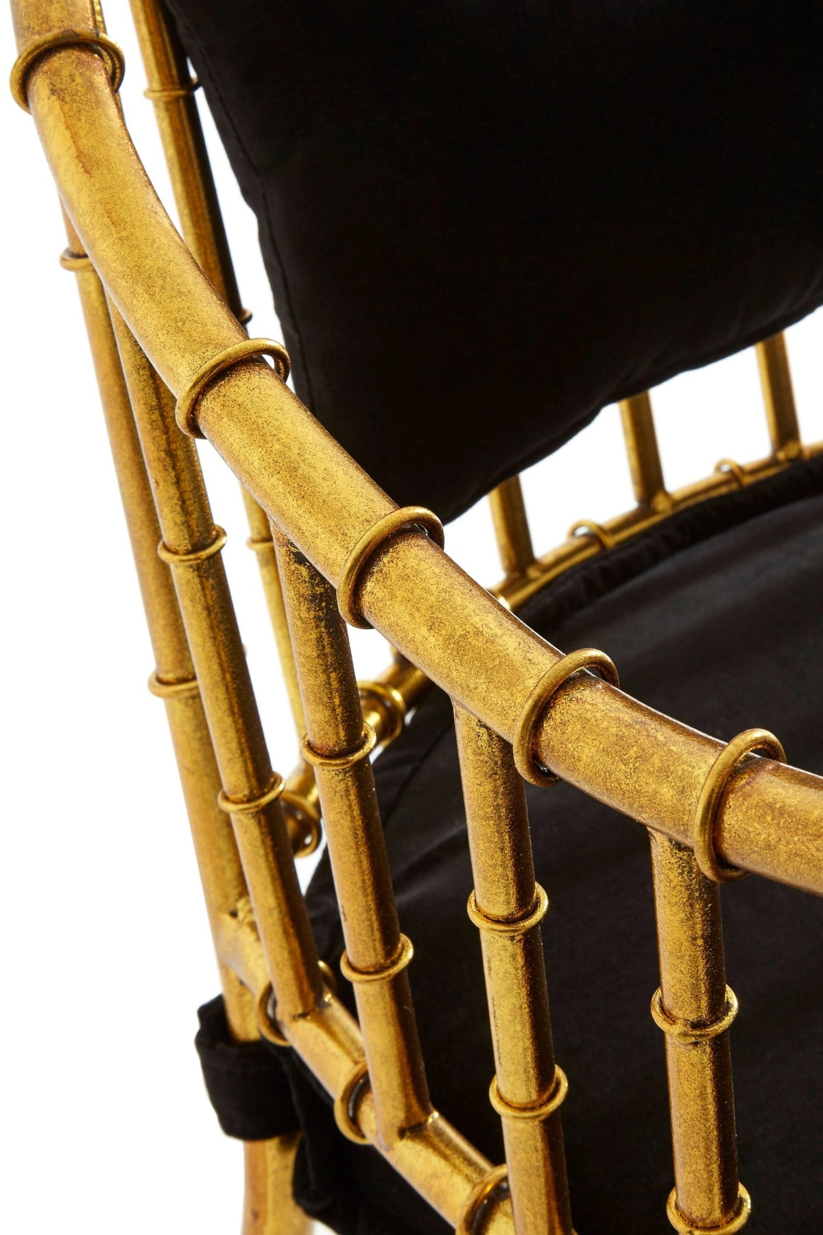 Balmoral Gold Bamboo Design Frame Accent Armchair